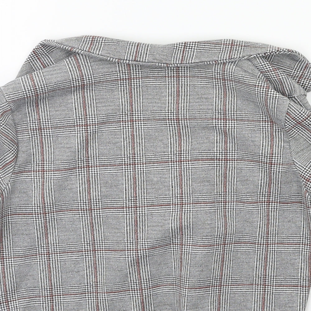 PRETTYLITTLETHING Womens Green Check Jacket Size 4