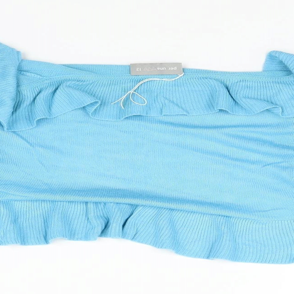 Per Una Womens Blue Cardigan Jumper Size 12