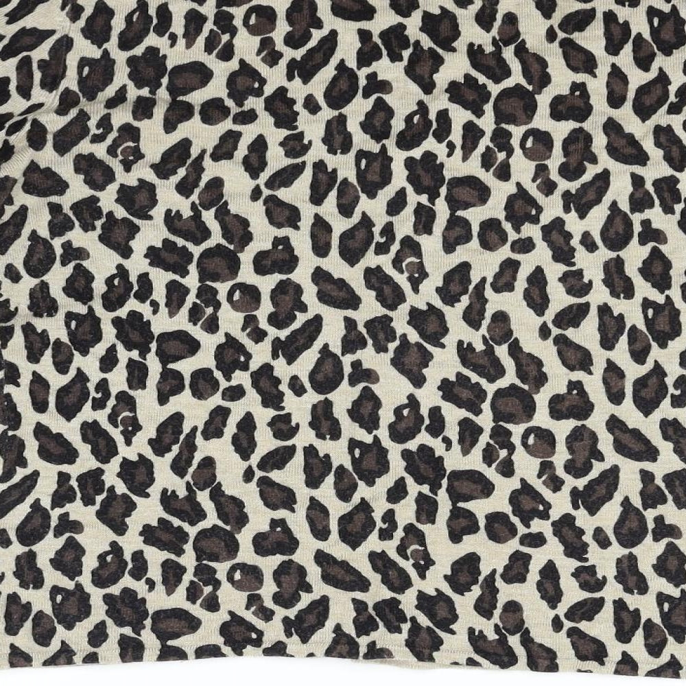 Alex & co Womens Beige Animal Print Pullover Jumper Size 16