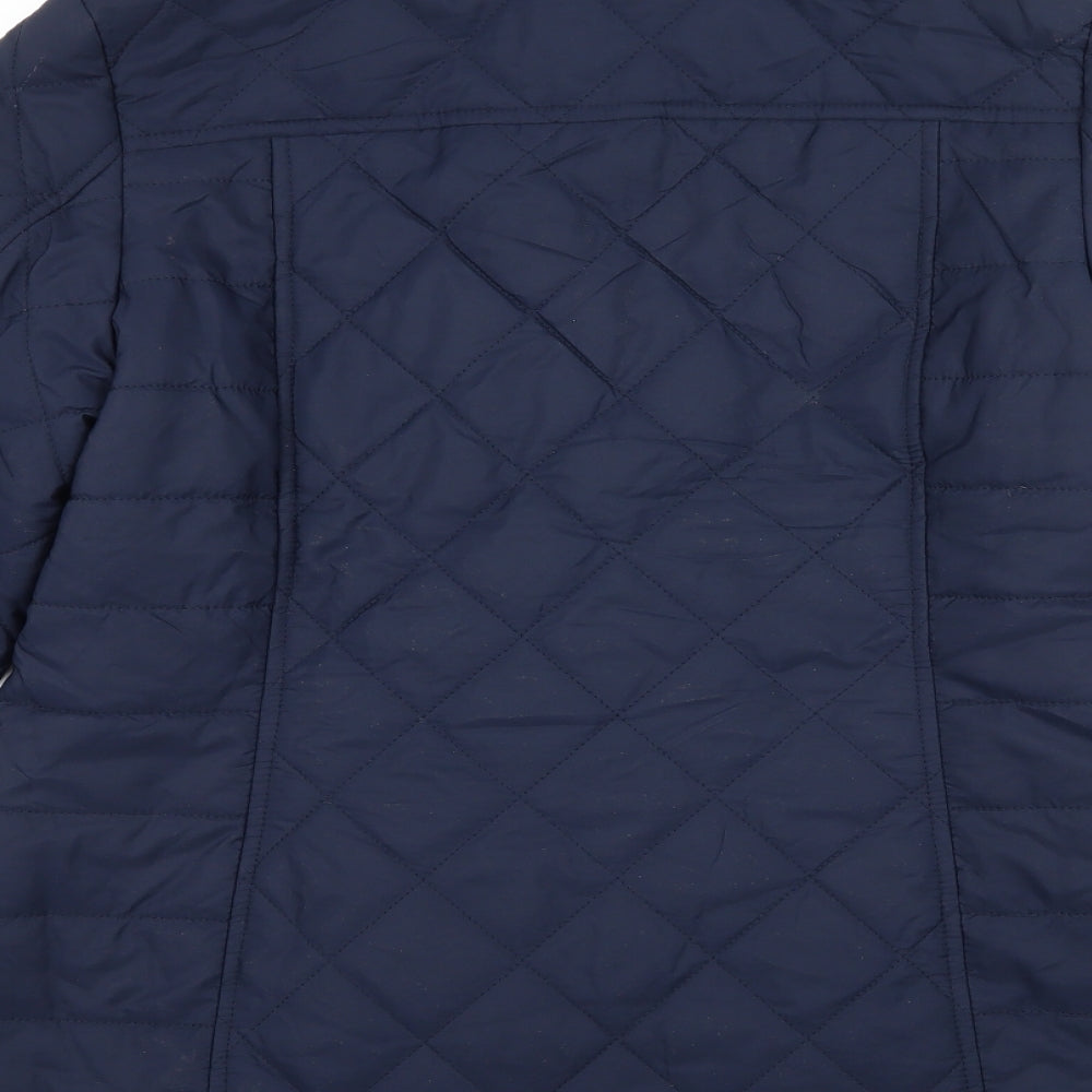 BHS Womens Blue Puffer Jacket Jacket Size 12