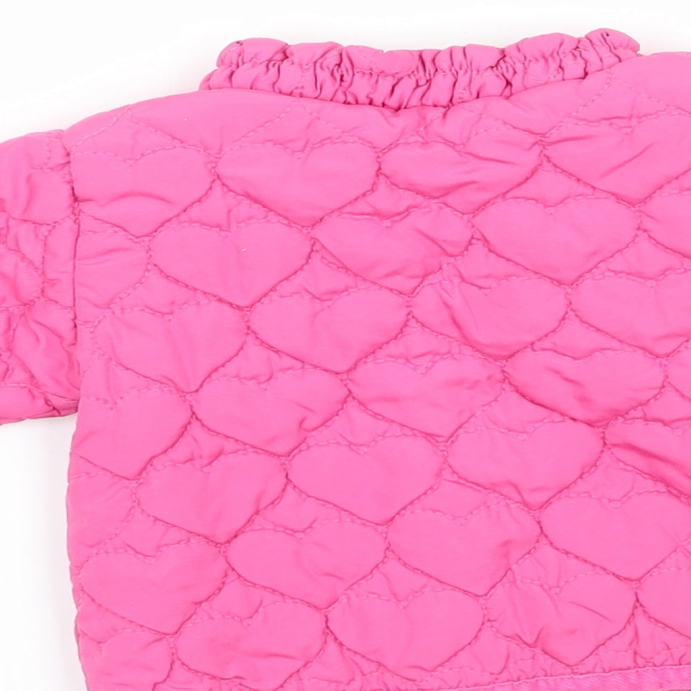 NEXT Girls Pink Puffer Jacket Jacket Size 0-3 Months