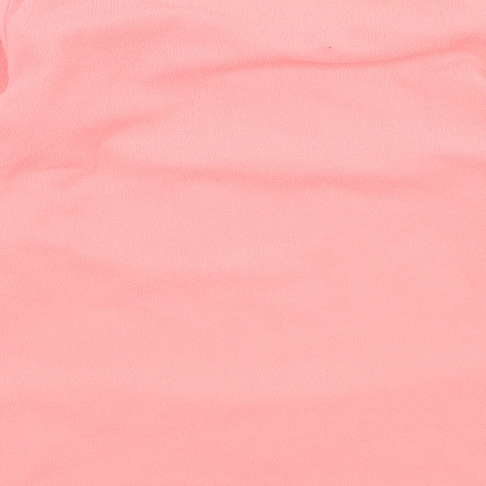 Primark Girls Pink Geometric Fleece Top Pyjama Top Size 9-10 Years - Girl Power