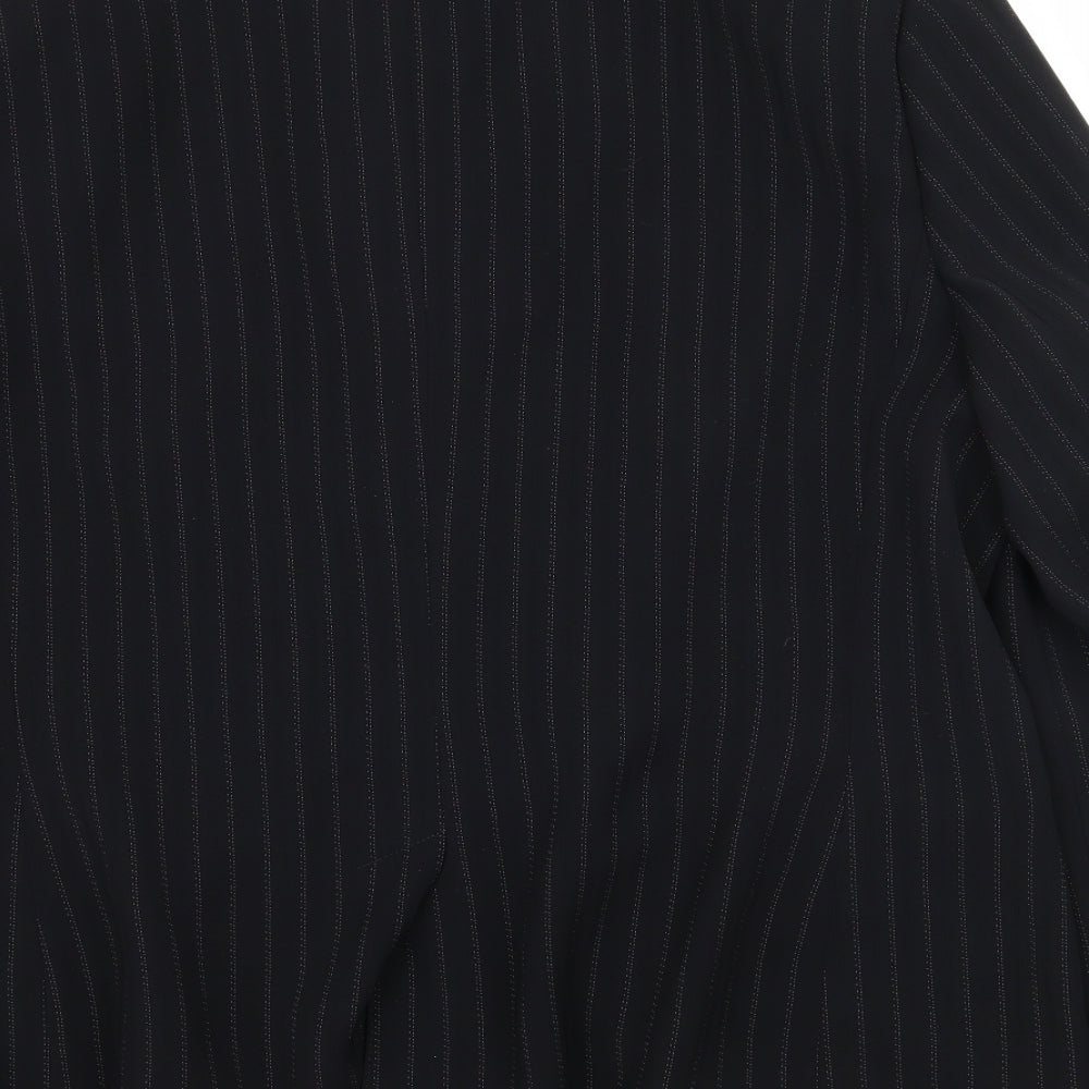 Autonomy Womens Black Striped Jacket Suit Jacket Size 18