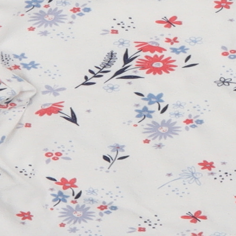 George Baby White Floral Basic T-Shirt Size 6-9 Months