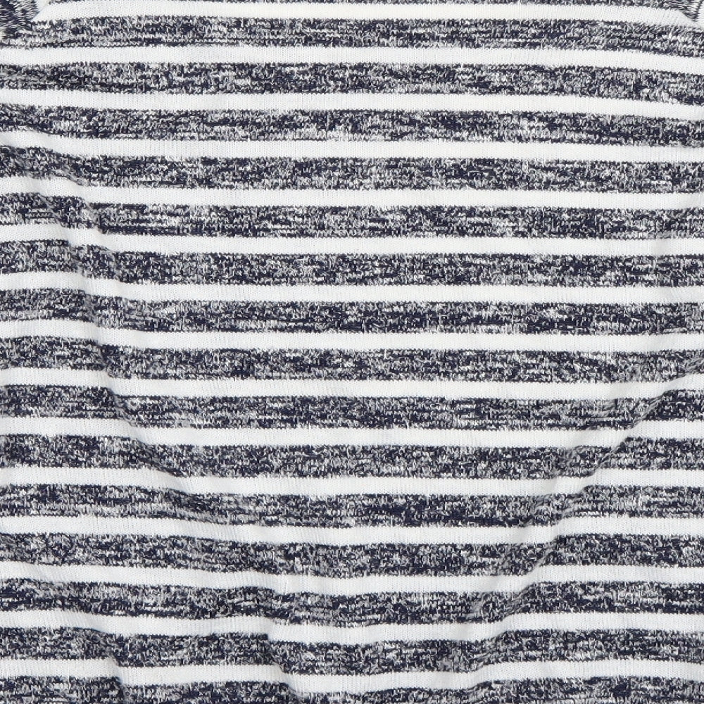 Dorothy Perkins Womens Blue Striped Pullover Jumper Size 16