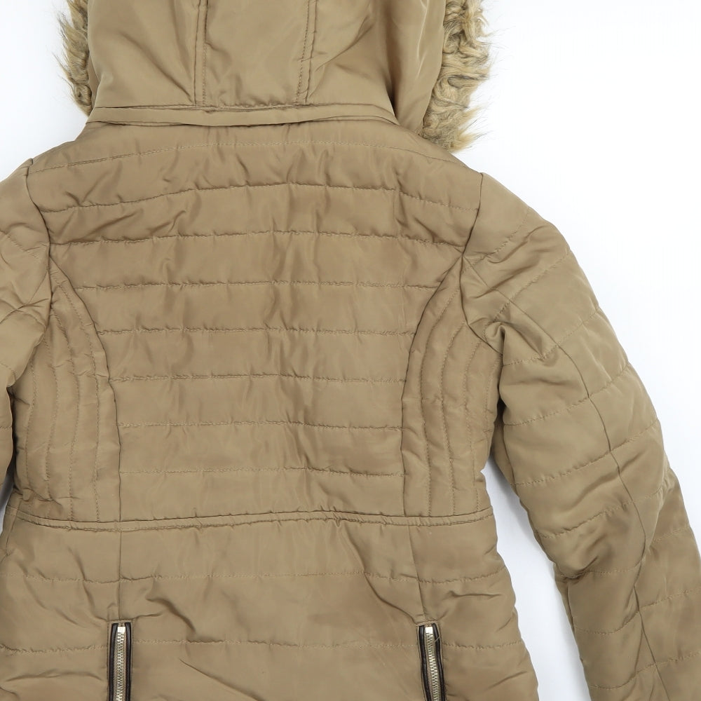 F&F Womens Beige Parka Coat Size M
