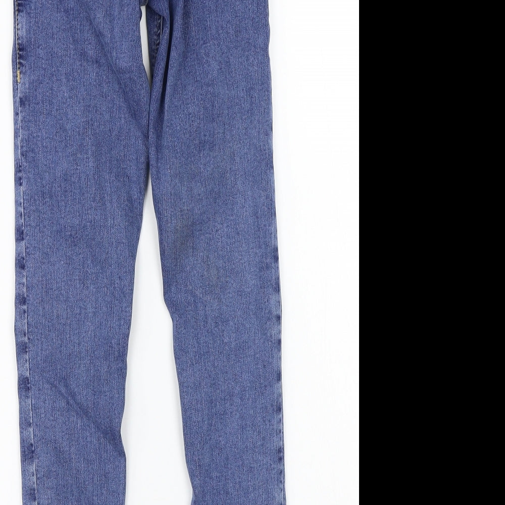 Topshop Womens Blue Skinny Jeans Size 25 L32 in
