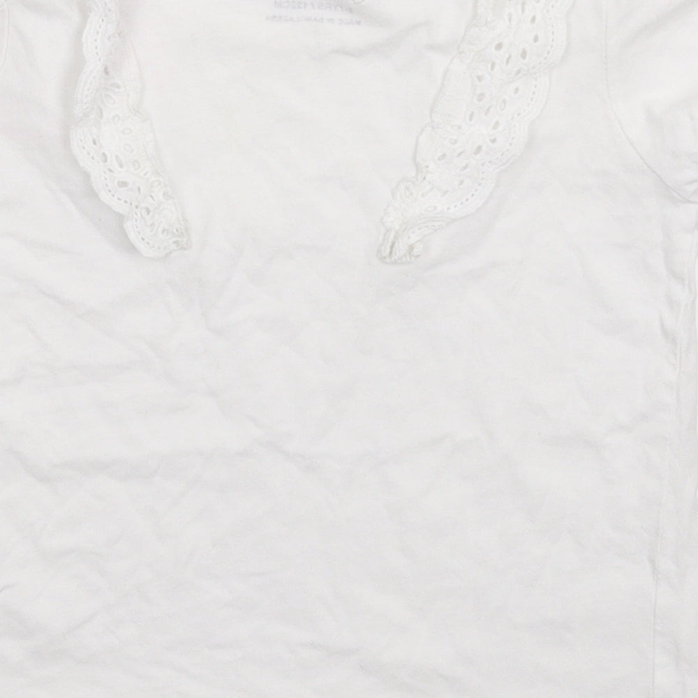 Primark Girls White Basic T-Shirt Size 6-7 Years
