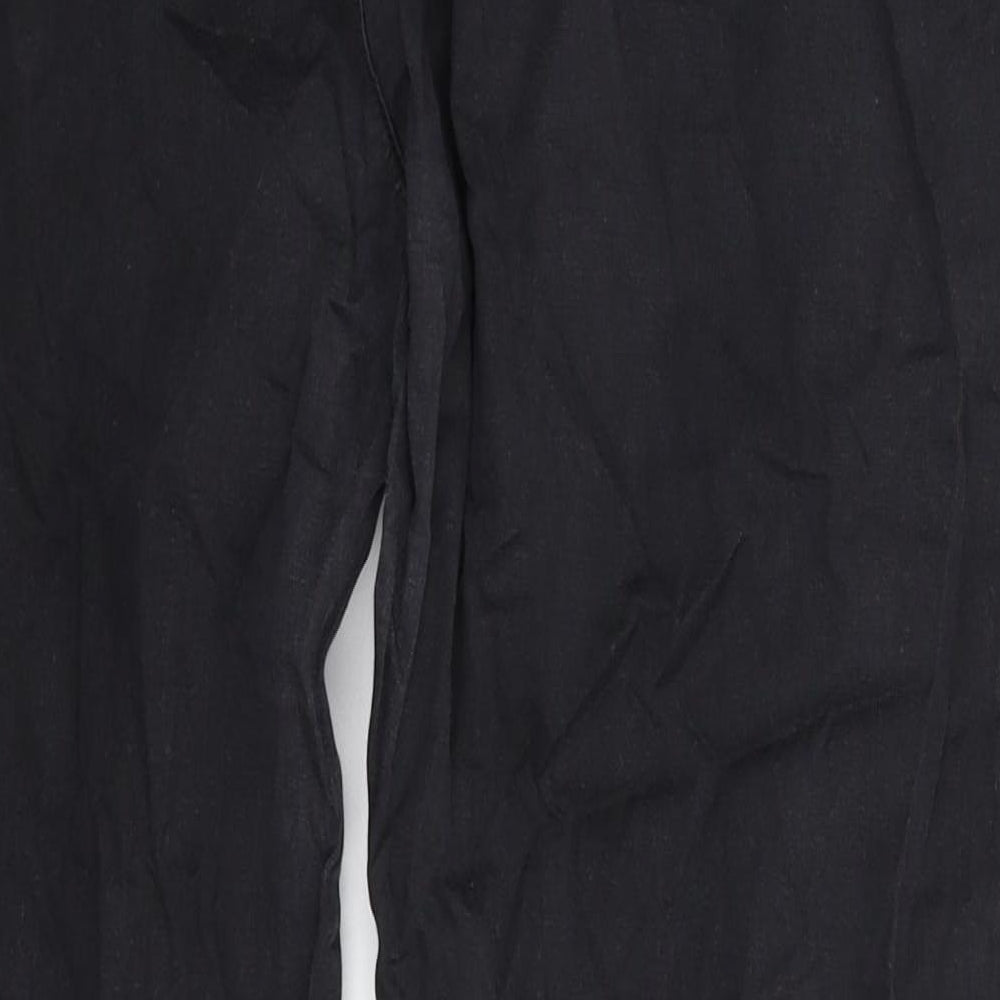 Internacionale Womens Black Chino Trousers Size 14 L27 in