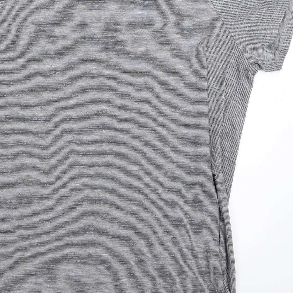 Atmosphere Womens Grey Striped Basic T-Shirt Size 12
