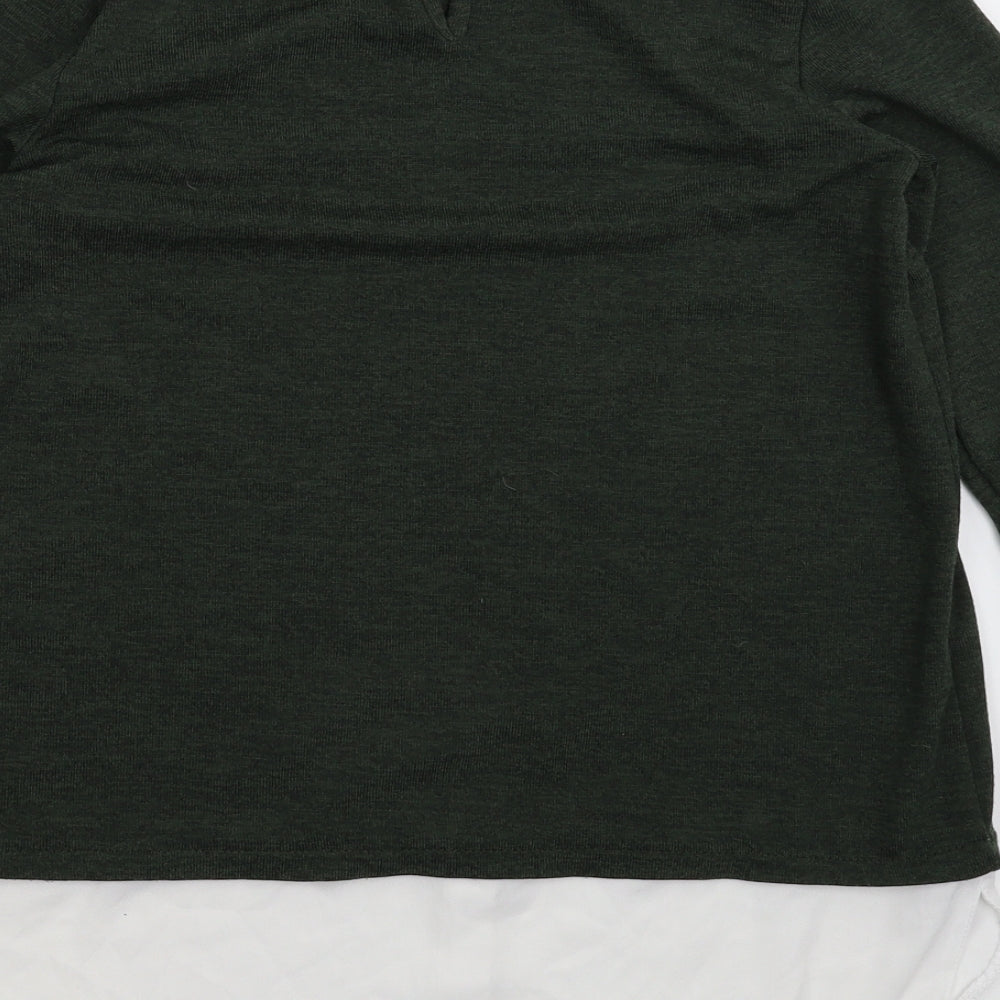 Dorothy Perkins Womens Green Knit Pullover Jumper Size 8