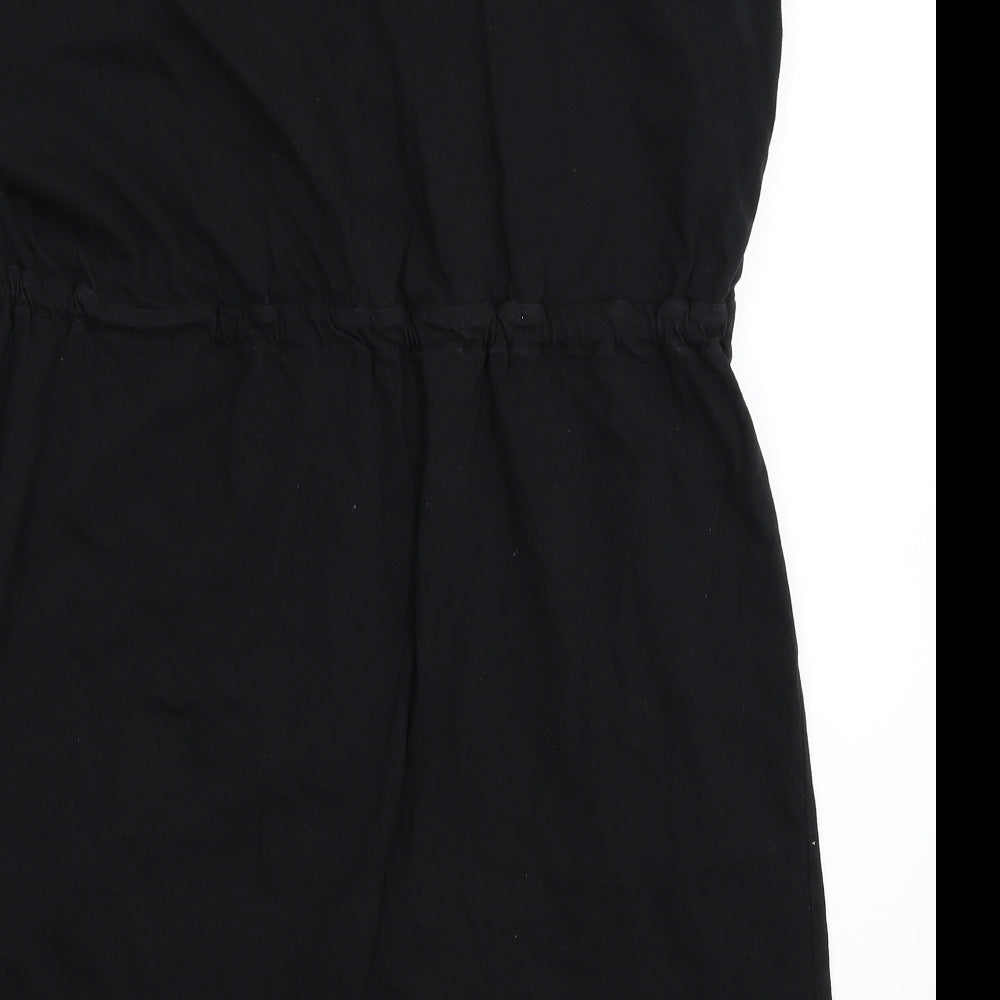 Resort Womens Black Floral Mini Size 12