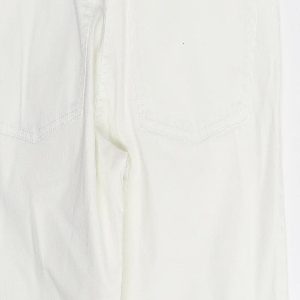 Crew Womens White Cropped Trousers Size 26 in L20 in