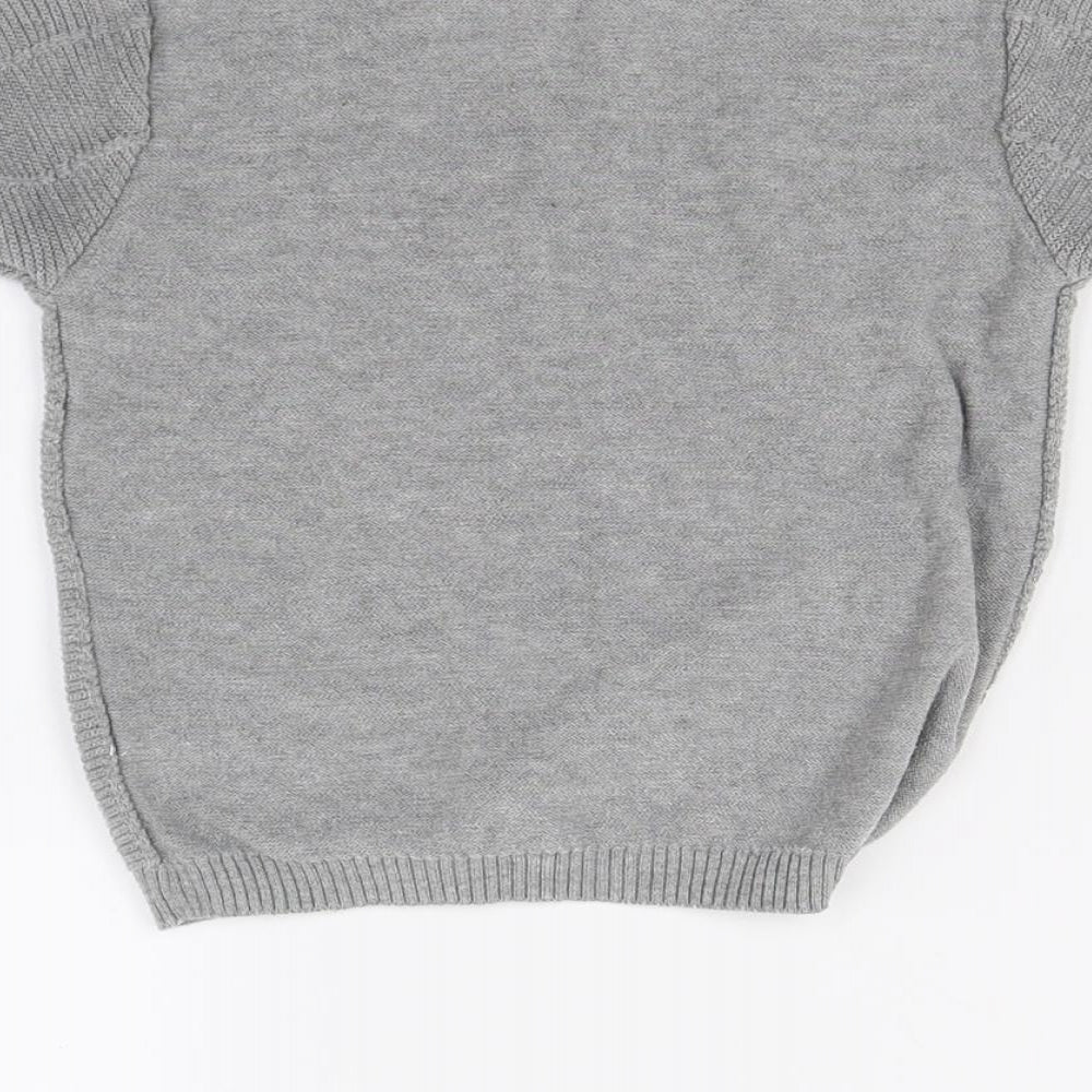 Primark Girls Grey Knit Basic Polo Size 2-3 Years