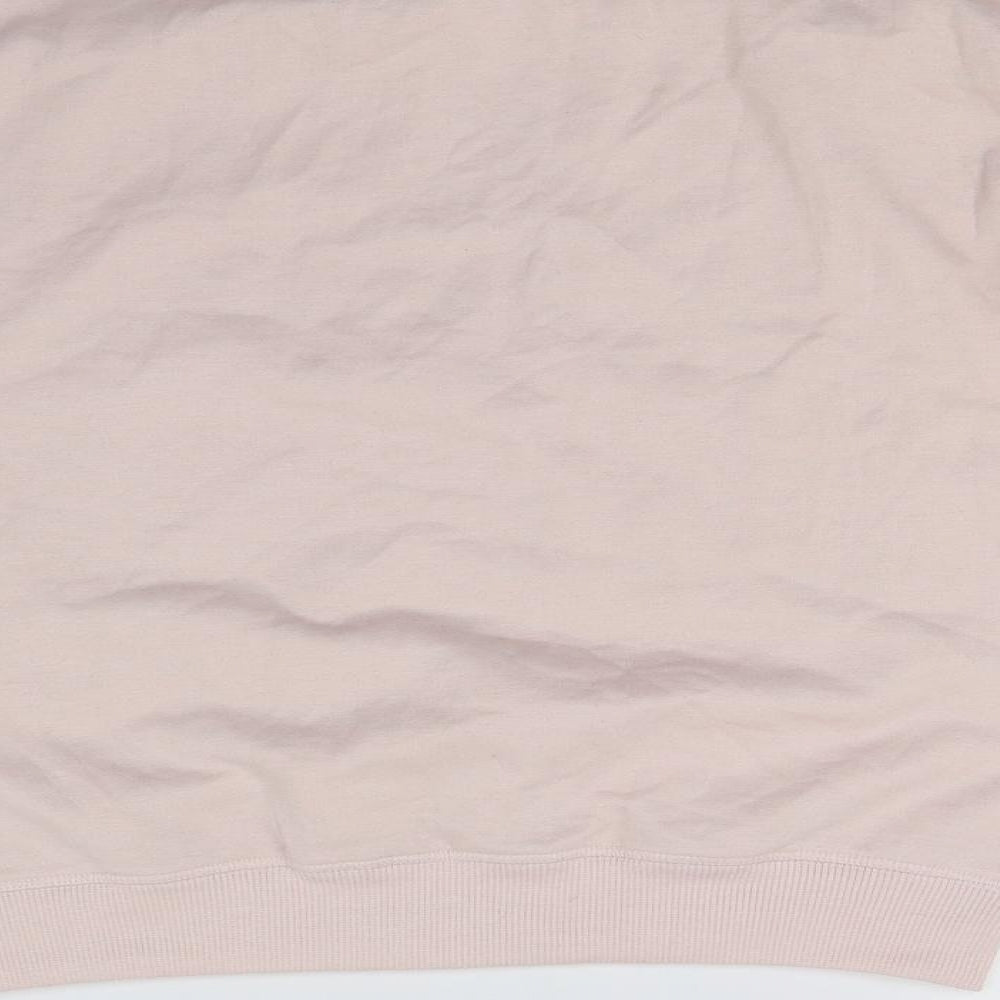 New Look Womens Pink Pullover Sweatshirt Size 6 - On Sunday We Do nothing