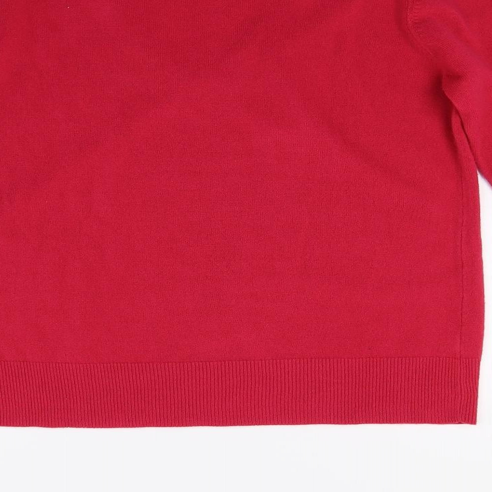 Berkertex Womens Red Knit Pullover Jumper Size 16