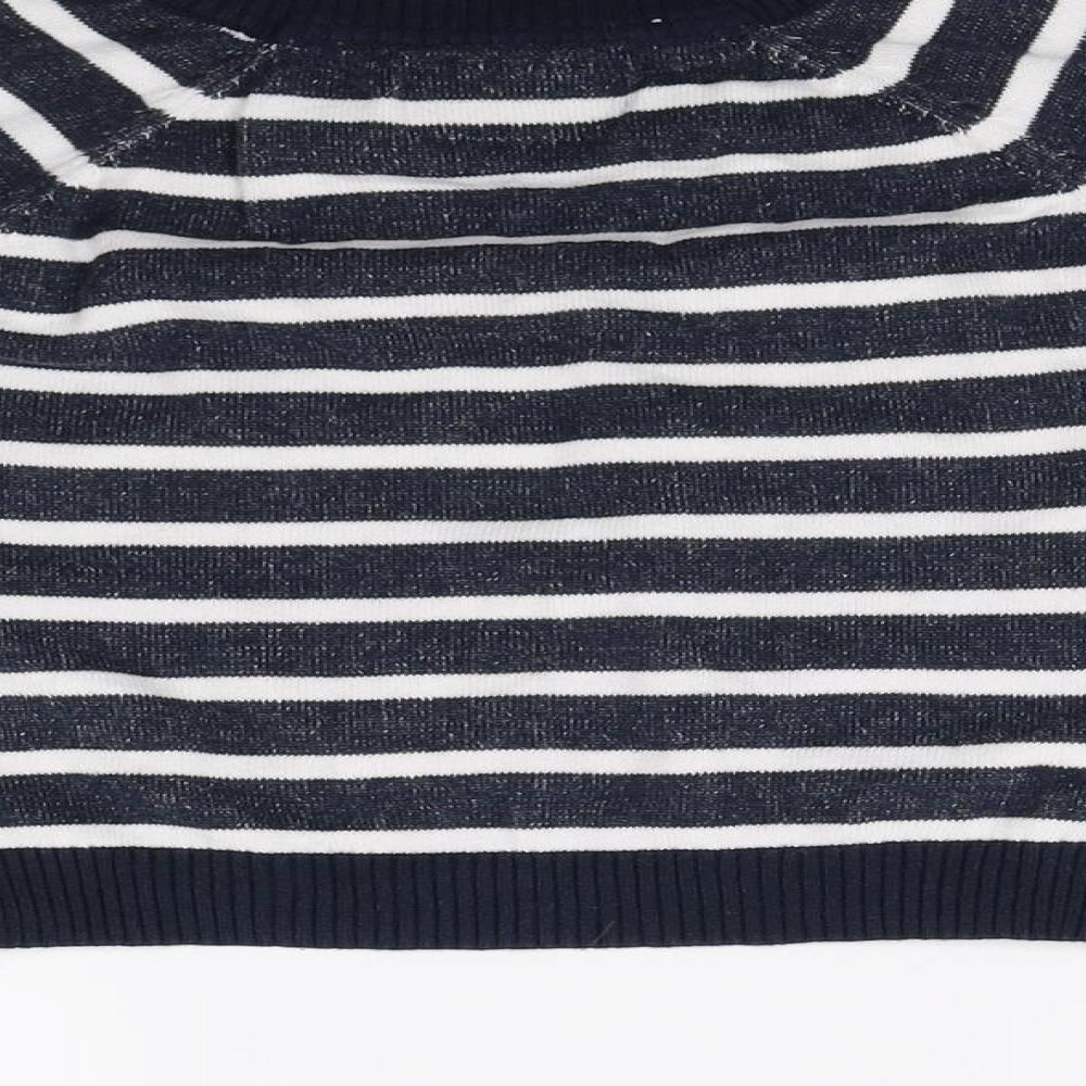 Primark Boys Blue Striped Knit Pullover Jumper Size 2-3 Years