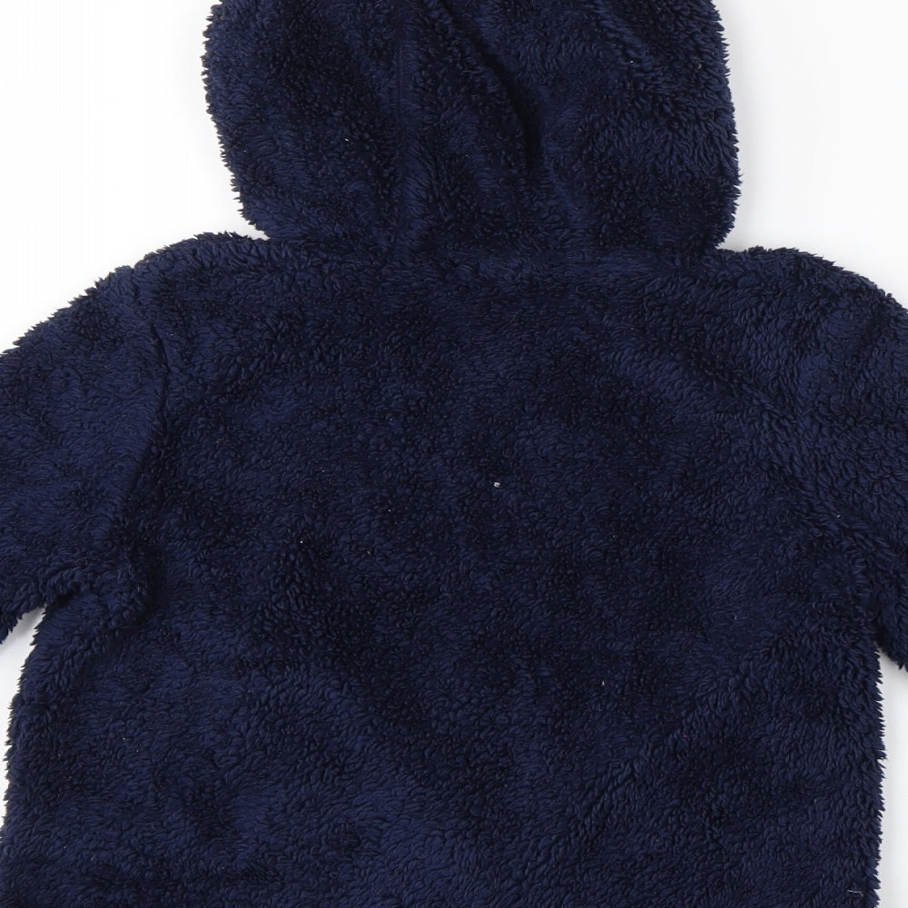 Preworn Girls Blue Pullover Hoodie Size 4-5 Years