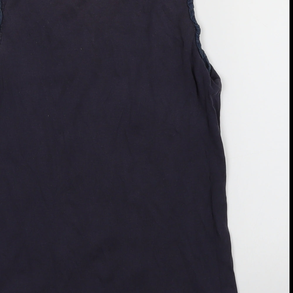 Great Plains Womens Blue Basic Tank Size XS