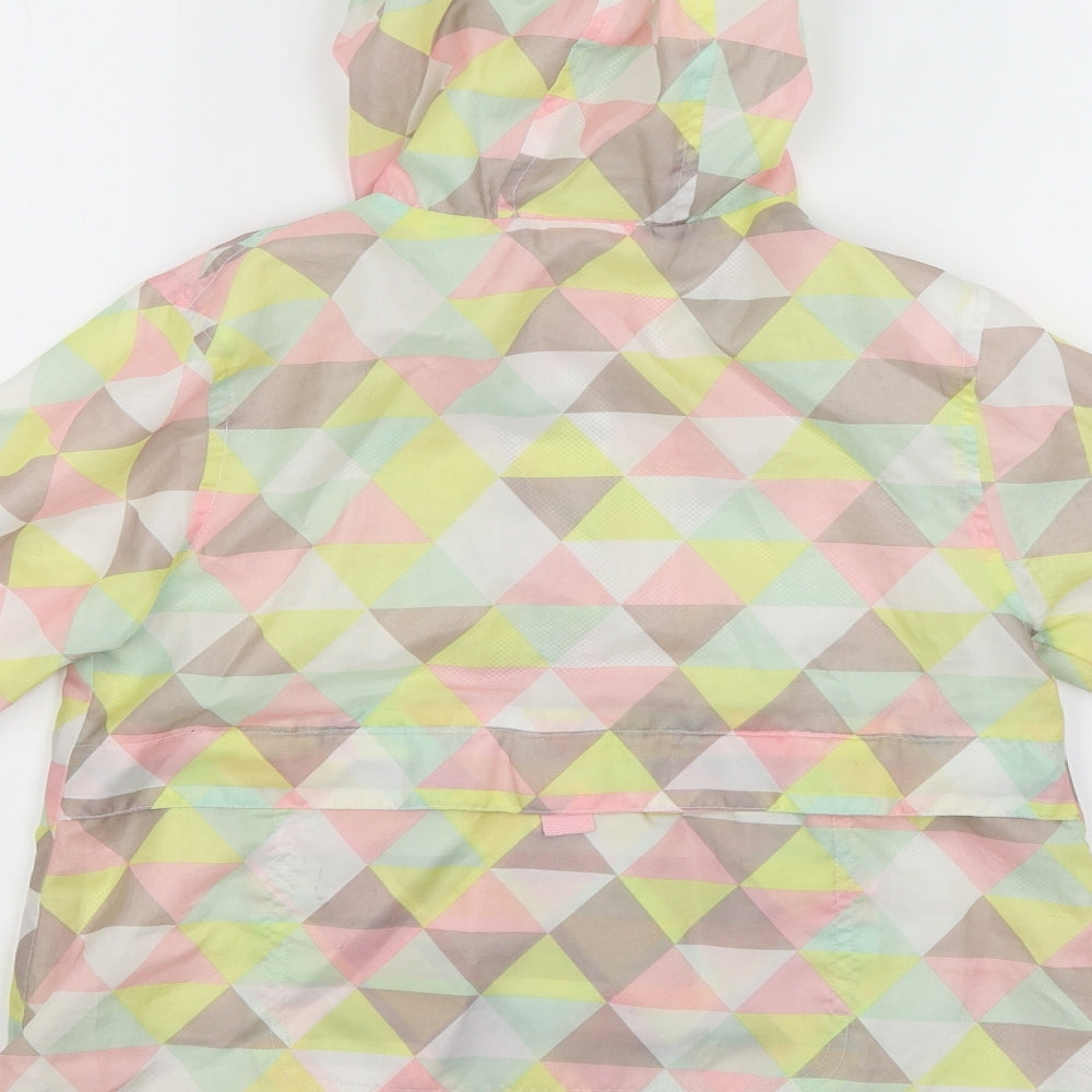 Sweet Millie Girls Multicoloured Argyle/Diamond Windbreaker Poncho Size 9 Years