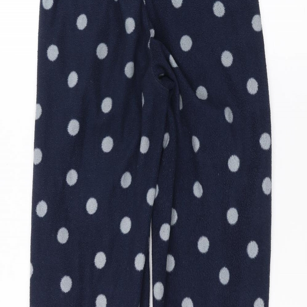F&F Womens Blue Polka Dot Sweatpants Trousers Size XS L26 in