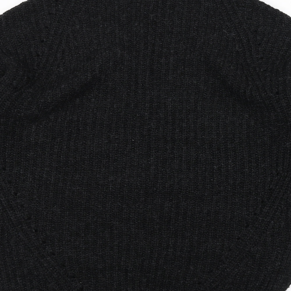 Papaya Womens Black Pullover Jumper Size M
