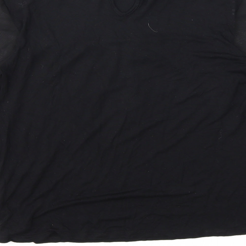 Oasis Womens Black Basic Blouse Size 8