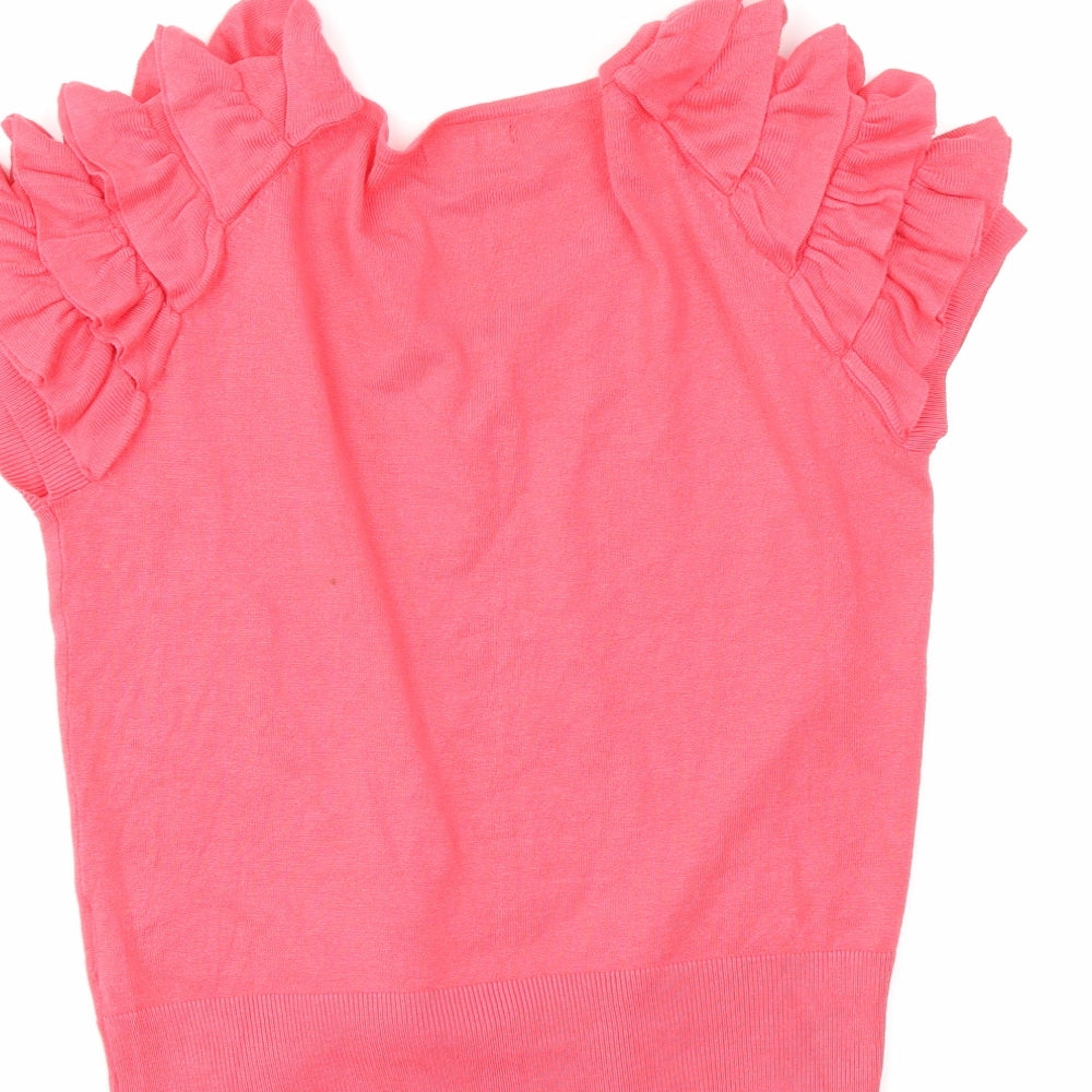 Papaya Womens Pink Cardigan Jumper Size 14