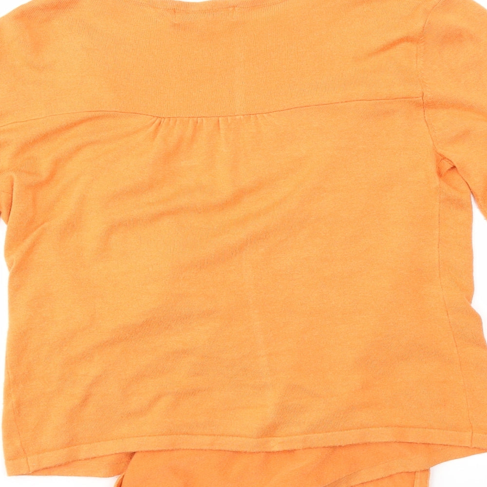 Rocha John Rocha Womens Orange Wrap Jumper Size 10