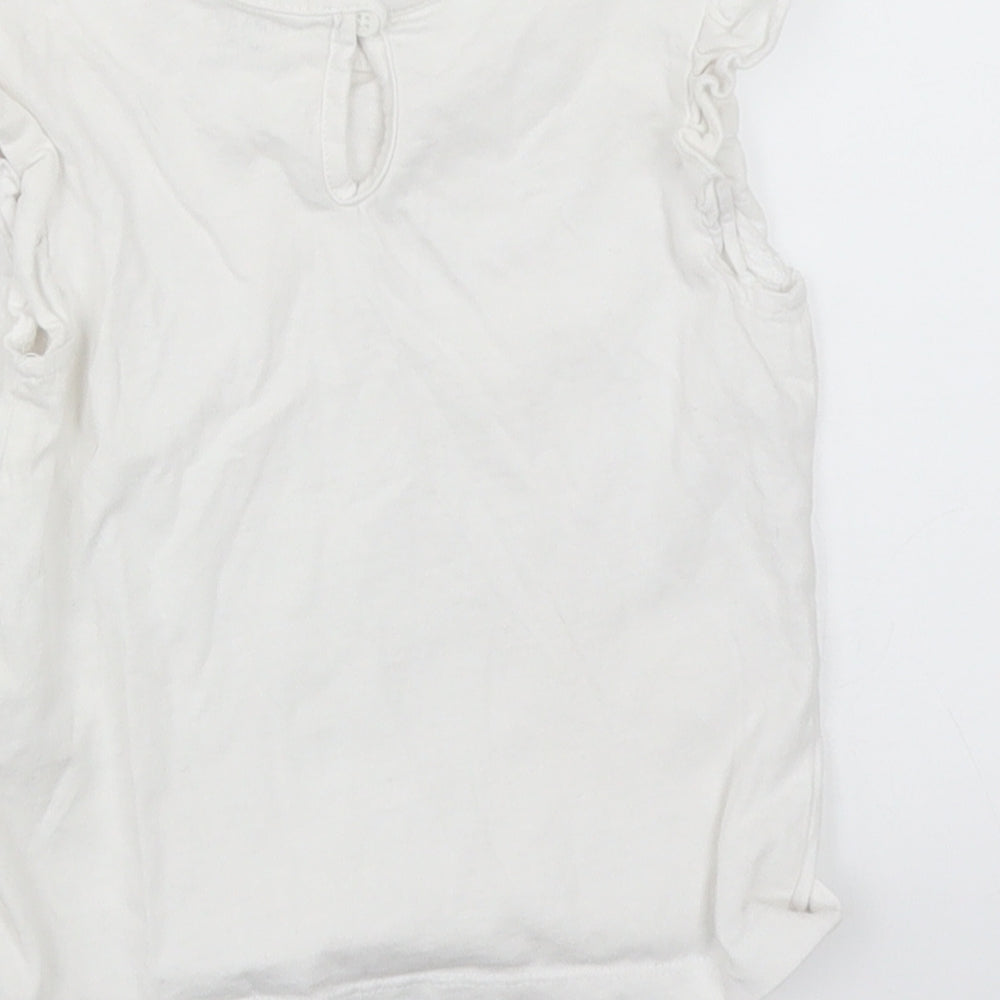 Primark Girls White Basic T-Shirt Size 18-24 Months