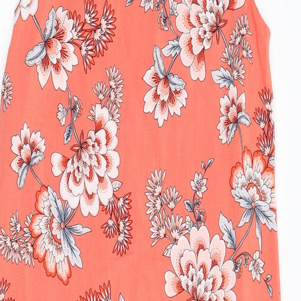 M&Co Womens Pink Floral Shift Size 8