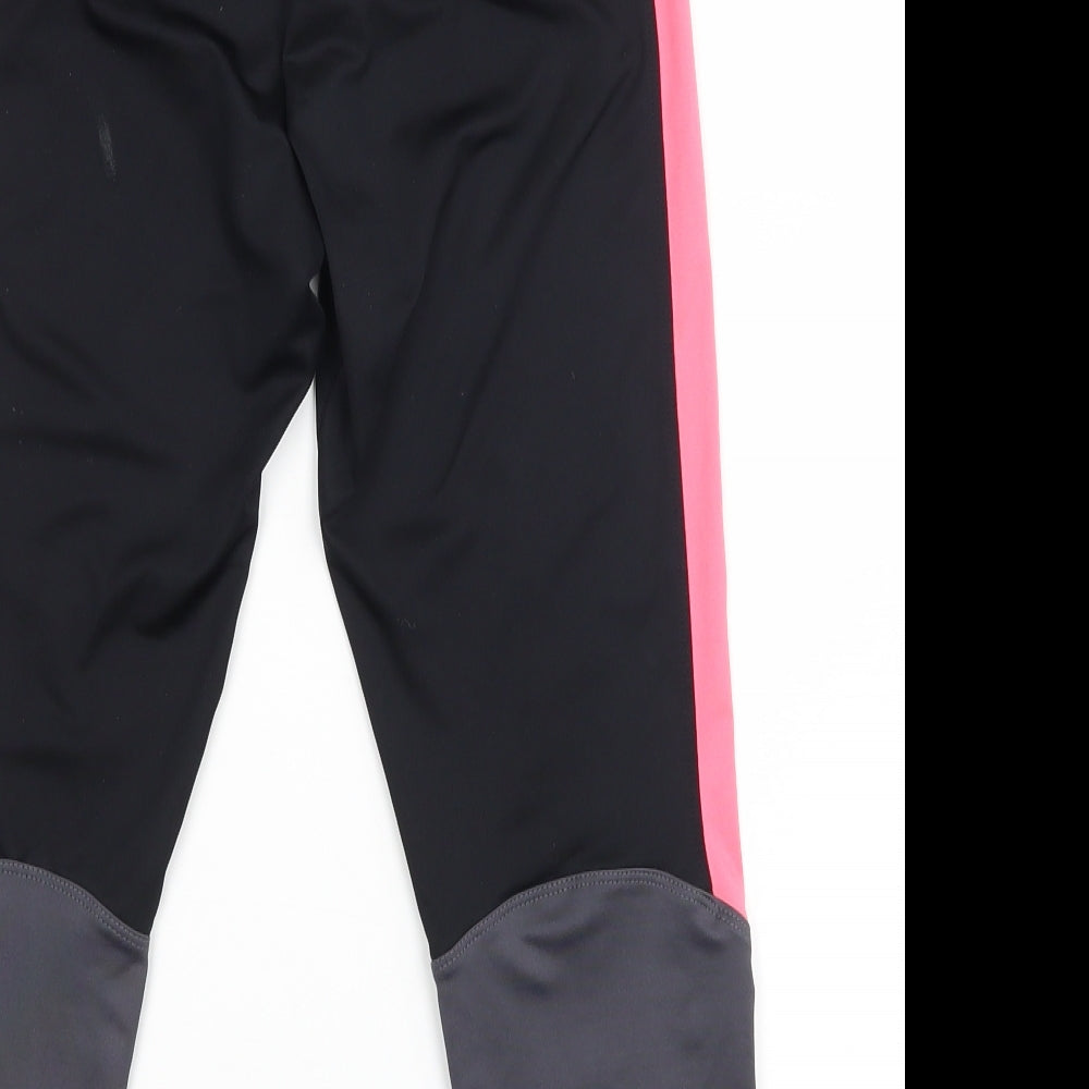 Workout Womens Black Jogger Leggings Size 10 L20 in