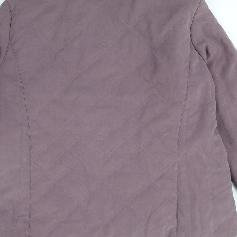 Elegance Womens Purple Jacket Coat Size 16