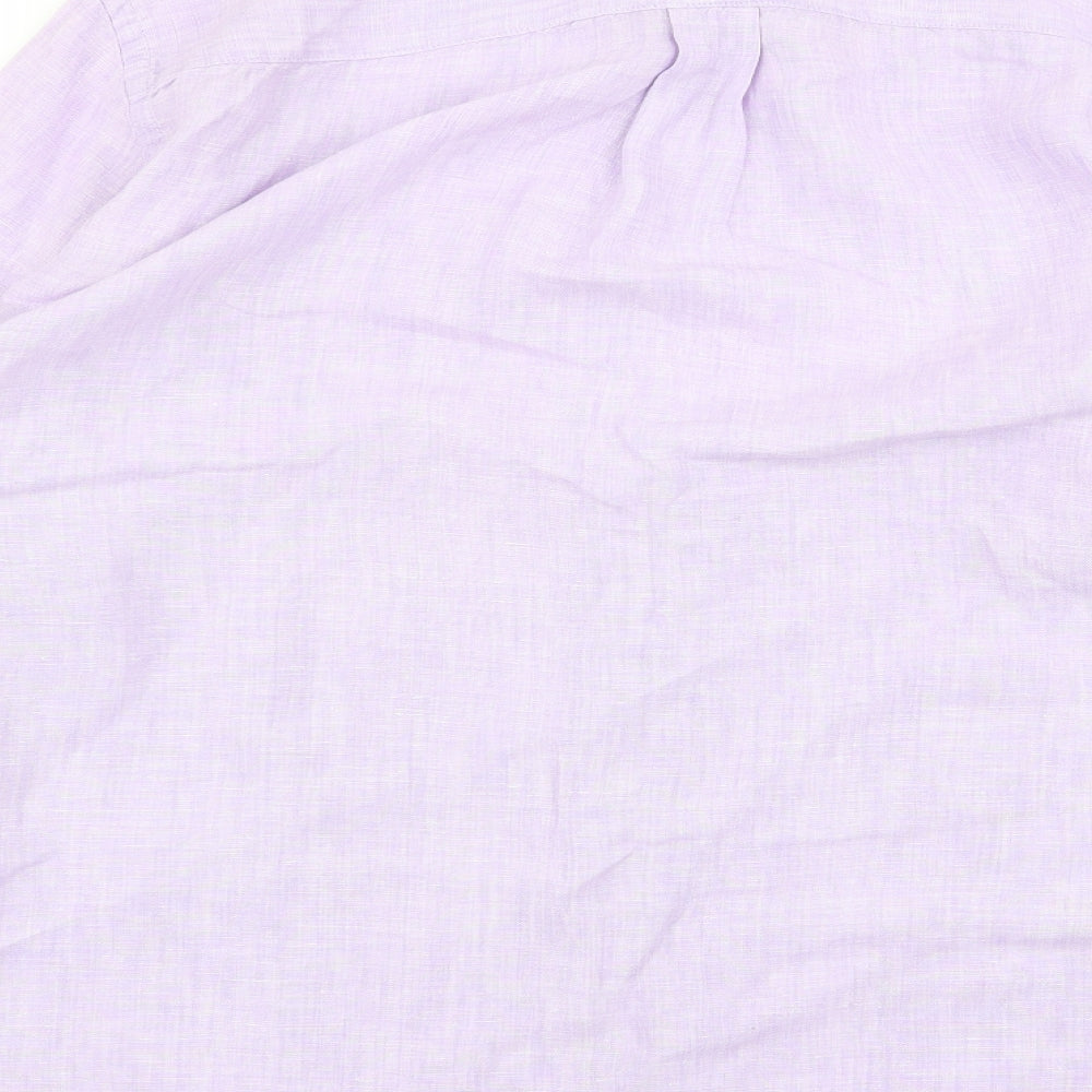 Blue Harbour Mens Purple Button-Up Size L