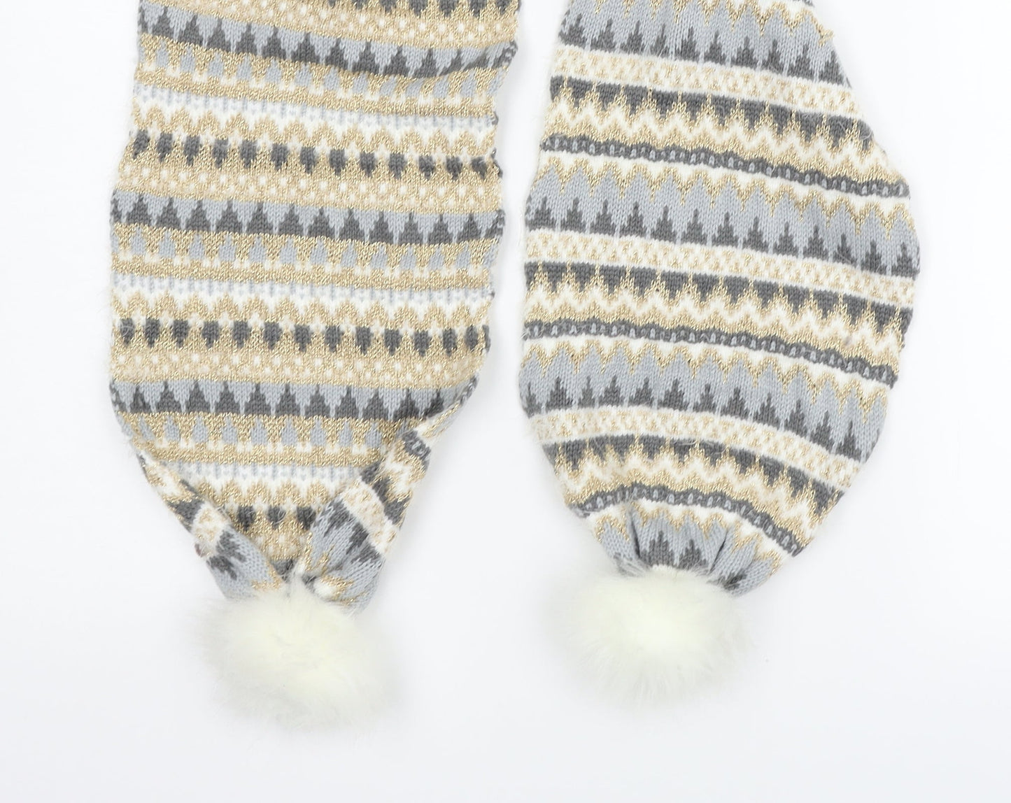 TU Womens Grey Striped Scarf
