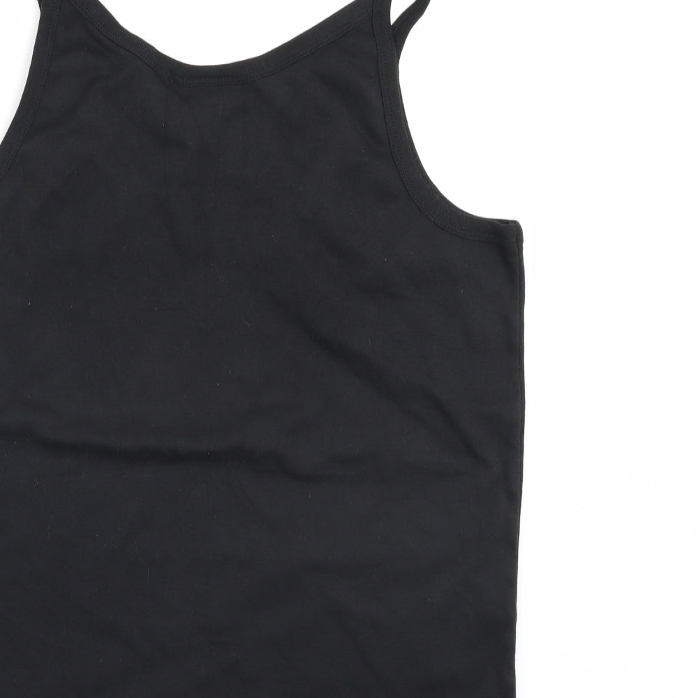 Dimentions Womens Black Basic Tank Size XL
