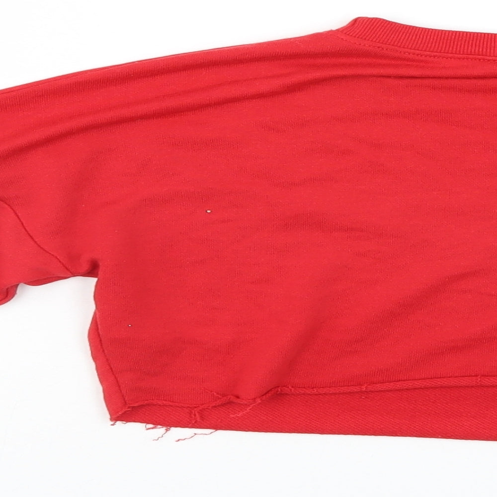 New Look Girls Red Pullover Sweatshirt Size 9 Years - Cropped