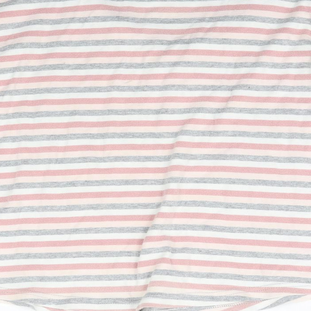 Relax Womens Pink Striped Babydoll Pyjama Top Size 12