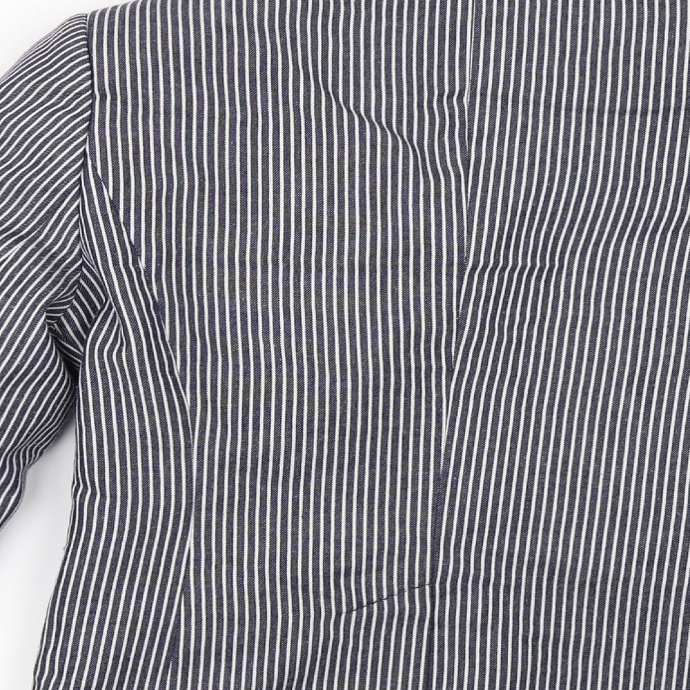 Primark Womens Blue Striped Jacket Size 8