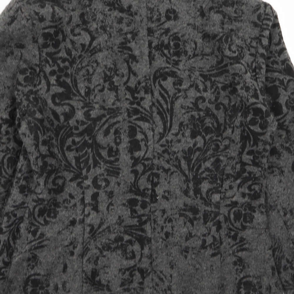 Lakeland Womens Grey Floral Jacket Blazer Size 10