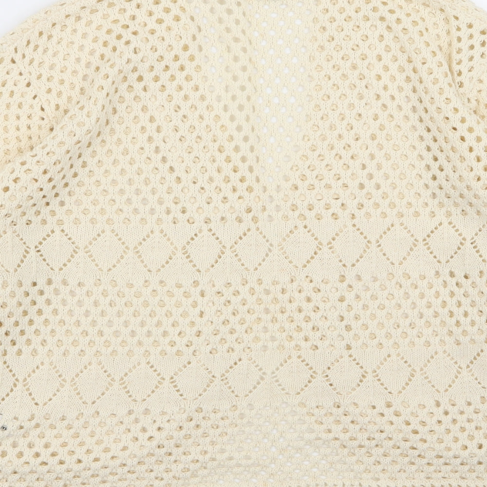 pyari Womens Beige Cardigan Jumper Size M