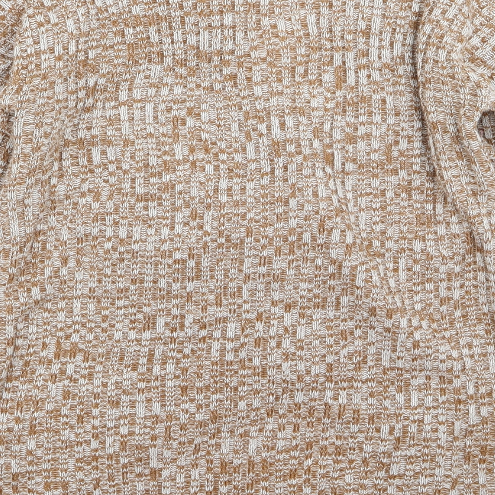 pep and co Womens Beige Wrap Jumper Size 8