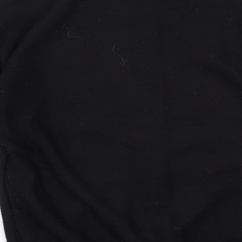 sanco Womens Black Geometric Pullover Jumper Size M