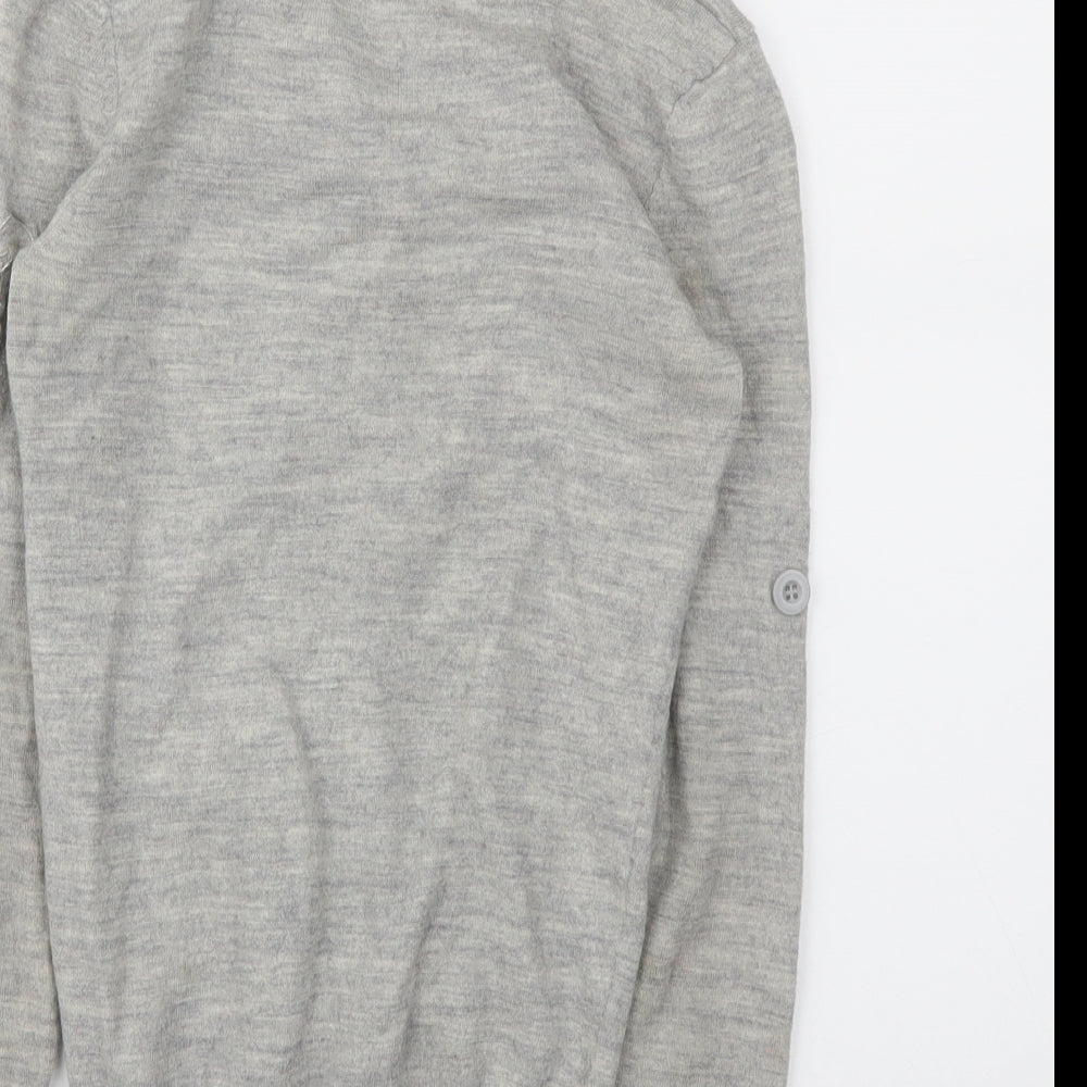 Oslo Womens Grey Cardigan Jumper Size XS