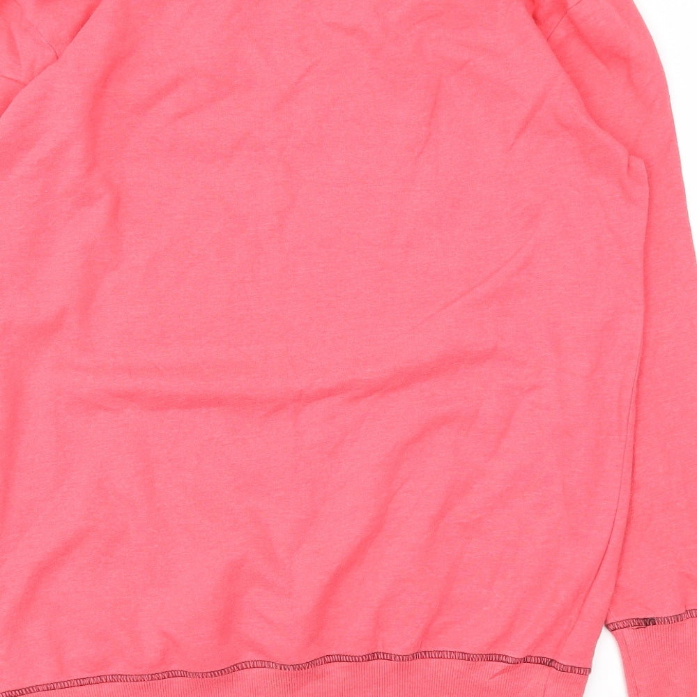 Avon Womens Pink Houndstooth Pullover Jumper Size 10