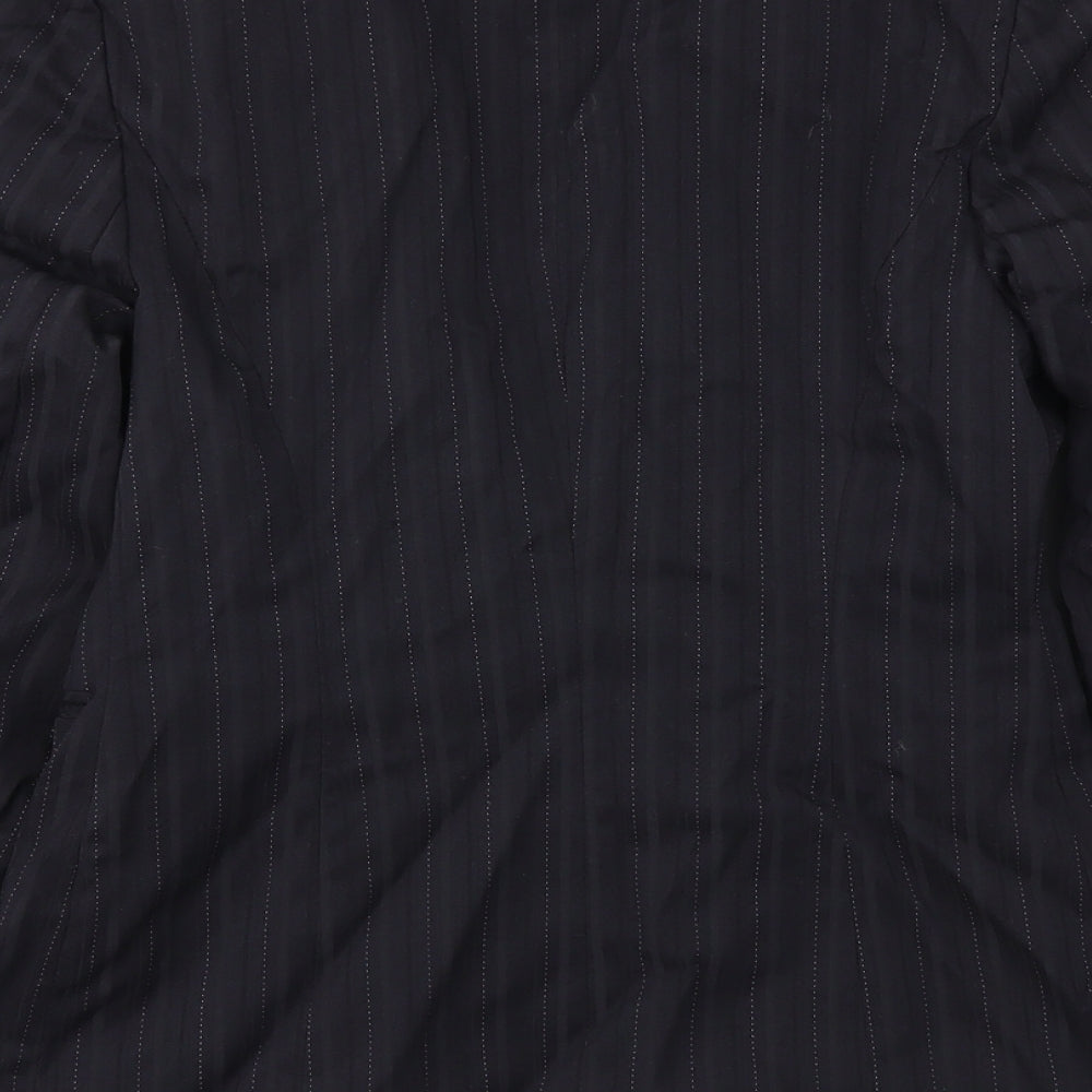 Bay Womens Black Ikat Jacket Blazer Size 10