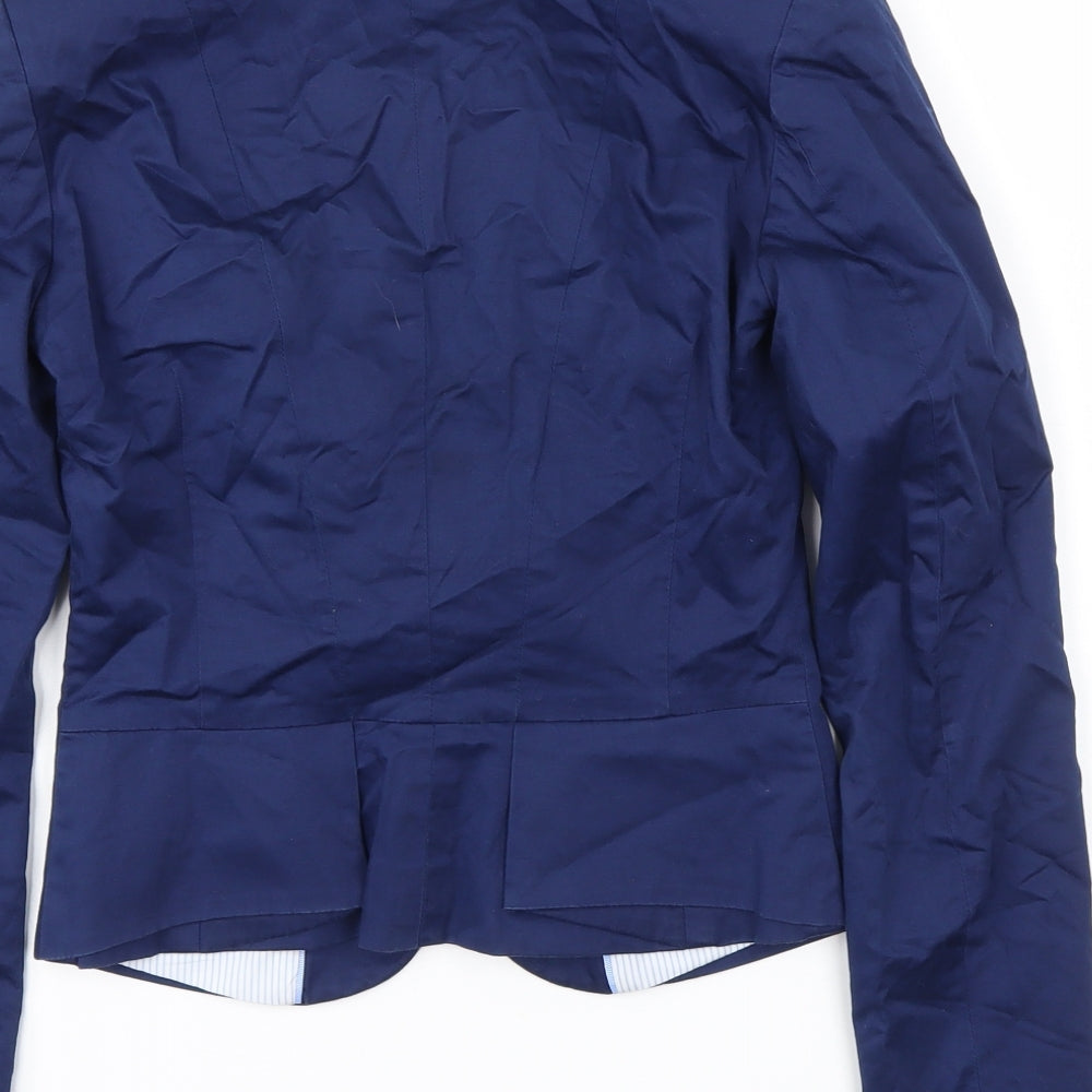 H&M Womens Blue Jacket Blazer Size S