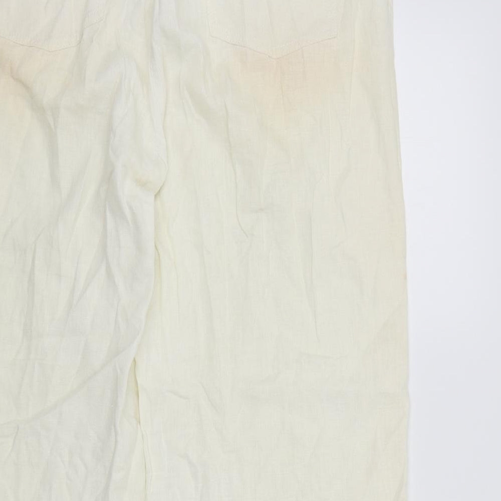 M&S Womens Beige Trousers Size 16 L29 in