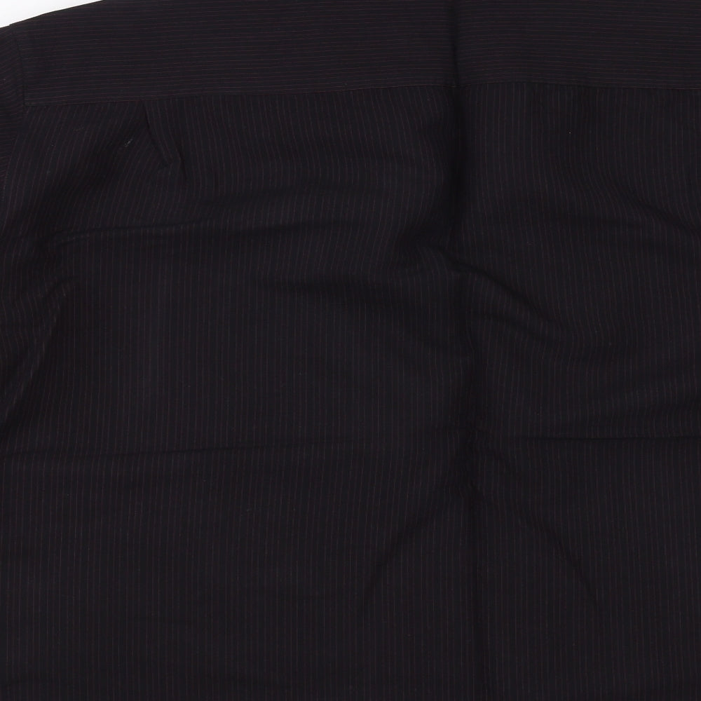Marks & Spencer Mens Purple Striped Button-Up Size M - Soft Touch