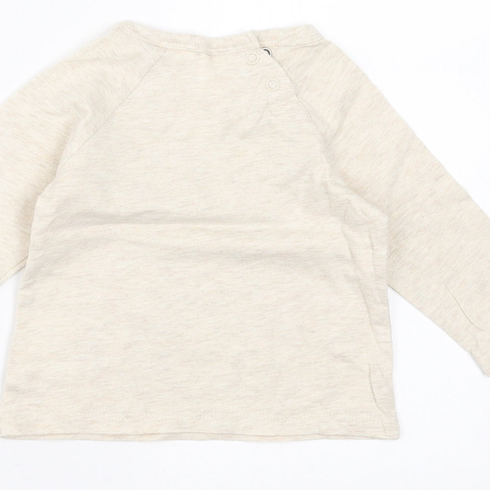 H&M Girls Beige Basic T-Shirt Size 3-6 Months - Mickey mouse